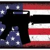 Bare Arms Gear American Flag AR Sticker Stickers