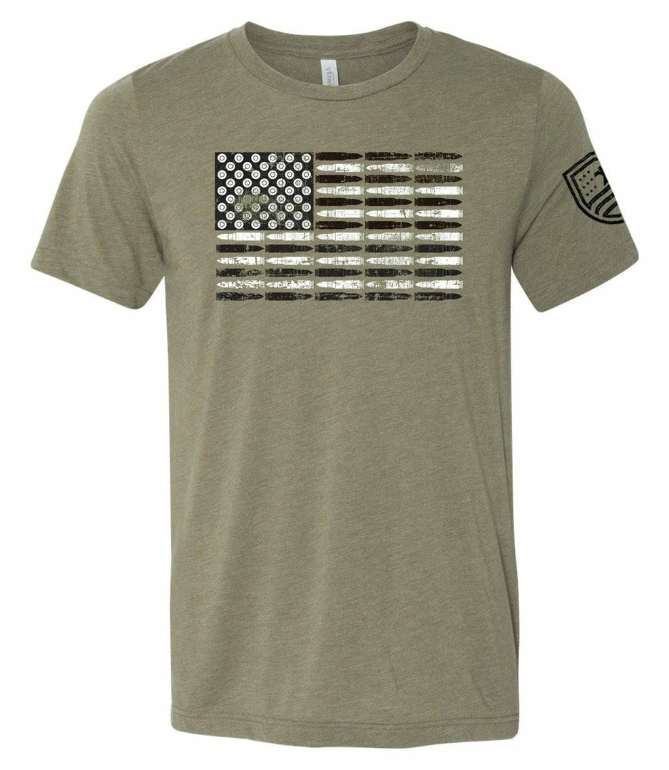 Bare Arms Gear BA Trading Mens Apparel Ammo Flag T-Shirt