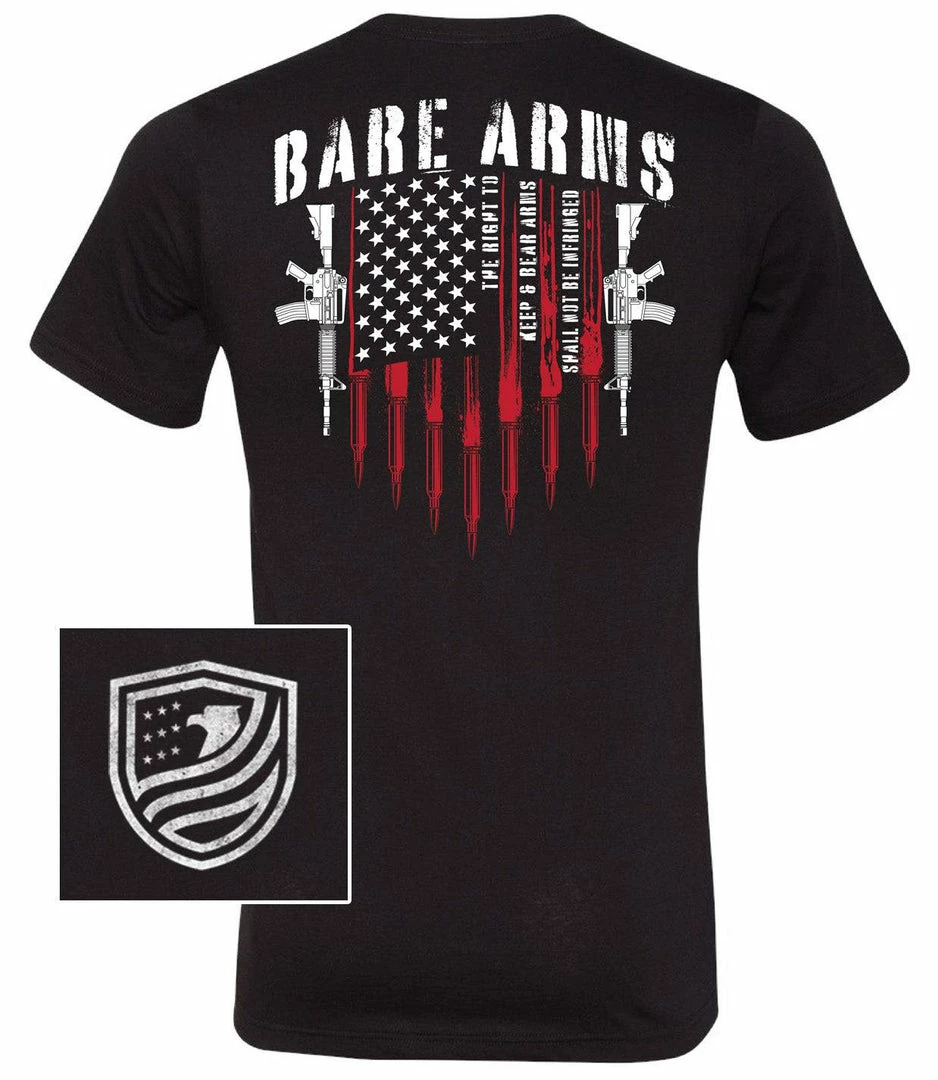 Bare Arms Gear Bare Arms 2A Flag T-Shirt BA Trading Mens Apparel