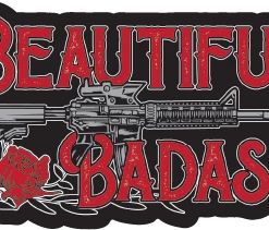 Bare Arms Gear Stickers Beautiful Badass