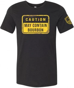 Bare Arms Gear Caution May Contain Bourbon BA Trading Mens Apparel