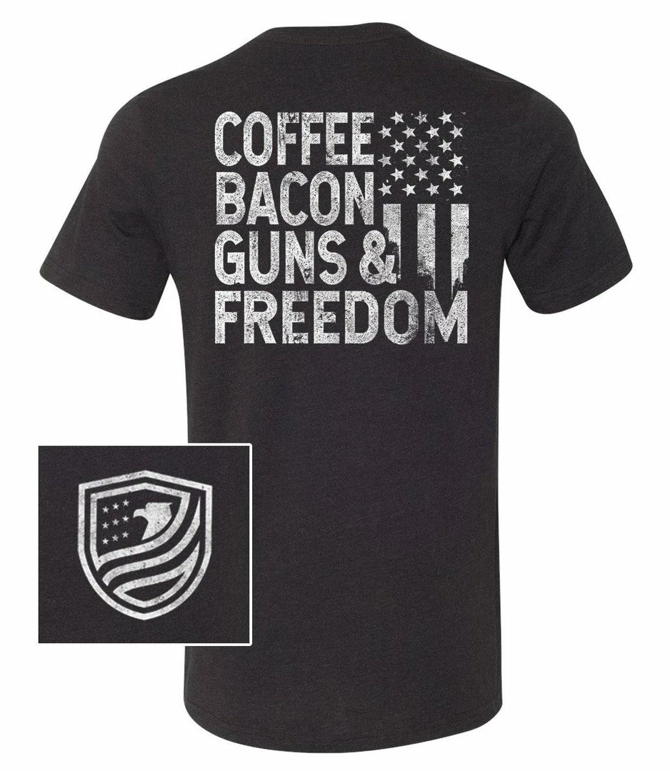 Bare Arms Gear Coffee, Bacon, Guns & Freedom BA Trading Mens Apparel