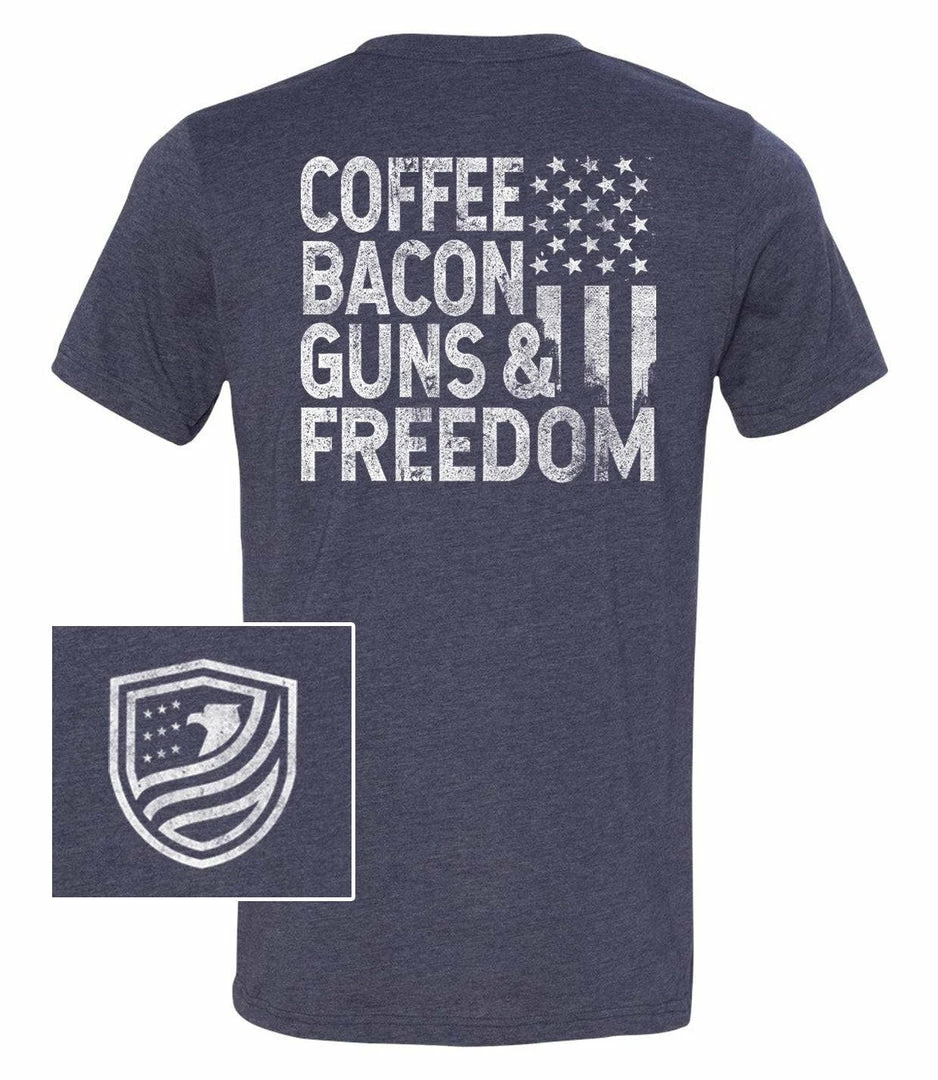 Bare Arms Gear Coffee, Bacon, Guns & Freedom BA Trading Mens Apparel