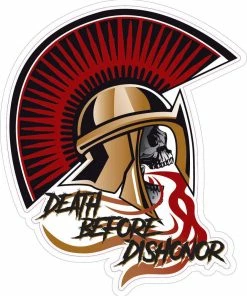 Bare Arms Gear Death Before Dishonor Spartan Stickers