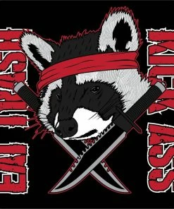 Bare Arms Gear Eat Trash Kick Ass Stickers