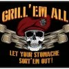 Bare Arms Gear Stickers Grill'em All Sticker