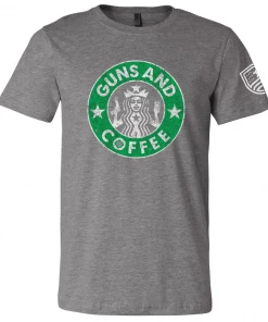 Bare Arms Gear BA Trading Ladies Apparel Guns & Coffee T-Shirt