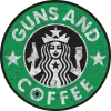 Bare Arms Gear Stickers Guns & Coffee Sticker