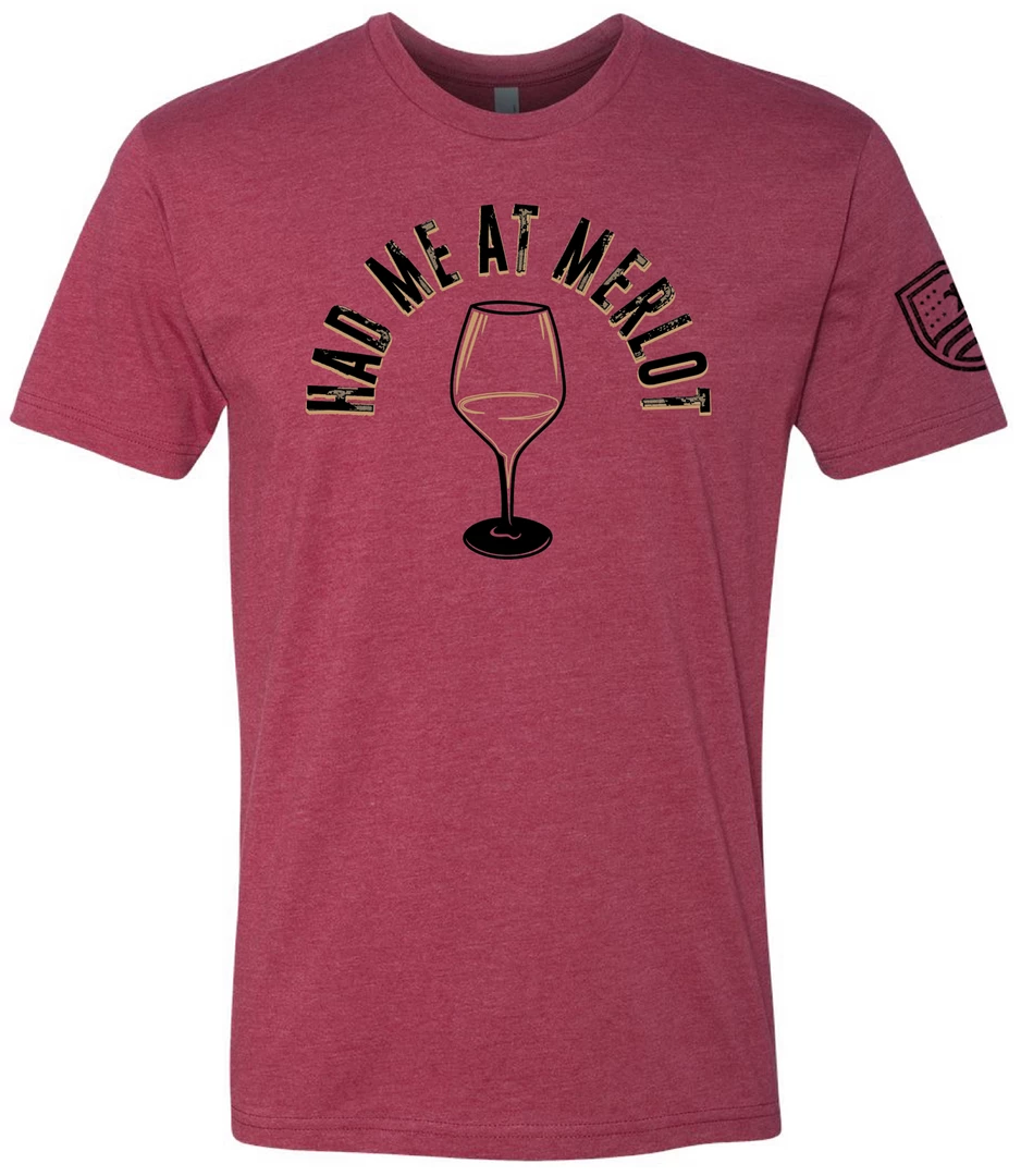 Bare Arms Gear BA Trading Mens Apparel Had Me At Merlot T-Shirt