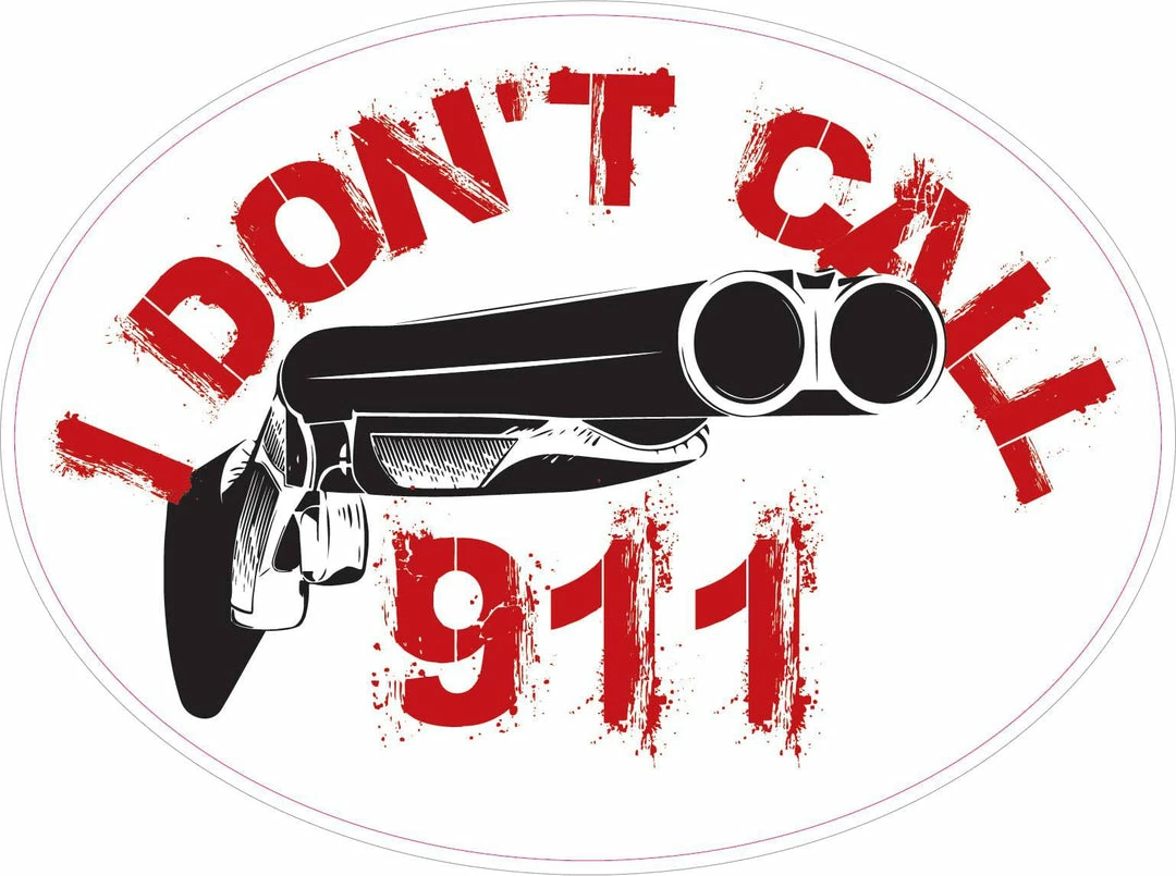 Bare Arms Gear Don't Call 911 Stickers