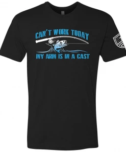 Bare Arms Gear Can't Work My Arm Is In A Cast T-Shirt BA Trading Mens Apparel