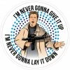 Bare Arms Gear Rick Roll Sticker Stickers