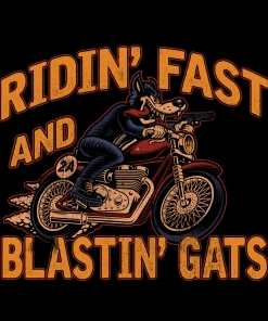 Bare Arms Gear Stickers Ride Fast And Blast Gats Sticker