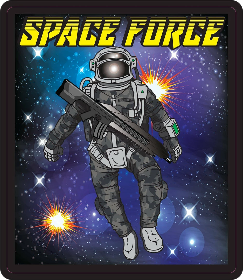 Bare Arms Gear Space Force Sticker