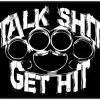 Bare Arms Gear Talk Shit Get Hit Sticker Stickers