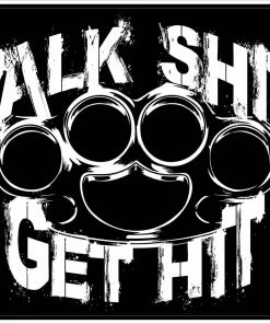 Bare Arms Gear Talk Shit Get Hit Sticker Stickers