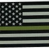 Bare Arms Gear Thin Green Line Decal Stickers