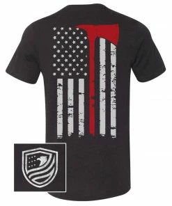 Bare Arms Gear BA Trading Mens Apparel Thin Red Line Axe
