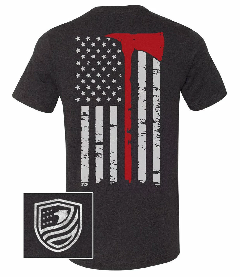 Bare Arms Gear BA Trading Mens Apparel Thin Red Line Axe