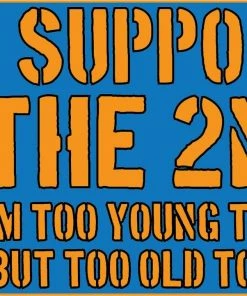 Bare Arms Gear Too Young To Die But Too Old To Run Sticker Stickers