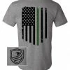 Bare Arms Gear BA Trading Mens Apparel Veteran Thin Green Line