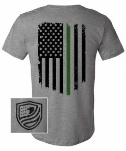 Bare Arms Gear BA Trading Mens Apparel Veteran Thin Green Line