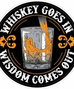 Bare Arms Gear Stickers Whiskey Goes In Sticker