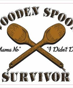Bare Arms Gear Wooden Spoon Survivor Sticker