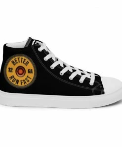 Bare Arms Gear BA - 12GA Better Run Fast - Men’s High Top Canvas Shoes