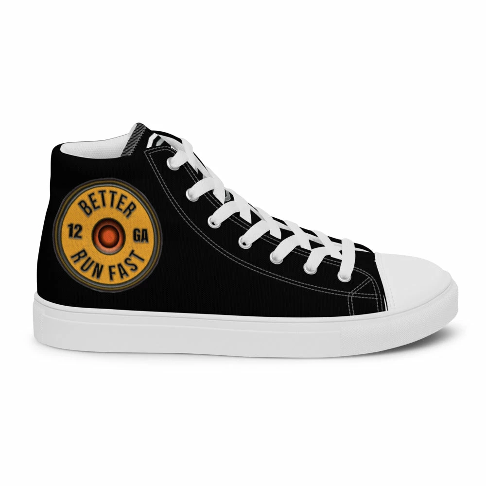 Bare Arms Gear BA - 12GA Better Run Fast - Men’s High Top Canvas Shoes