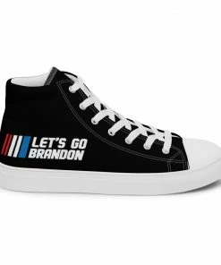 Bare Arms Gear Let's Go Brandon - Men’s High Top Canvas Shoes