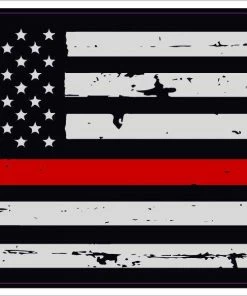 Bare Arms Gear Thin Red Line Decal